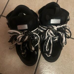 Lanvin Black and White High-Top Sneakers